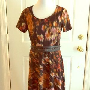Autumn Colored Midi Dress, size 8